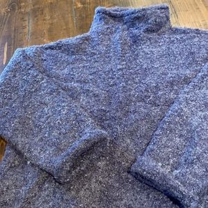 J. Jill Lavender Mohair and Wool Blend Roll Neck Sweater